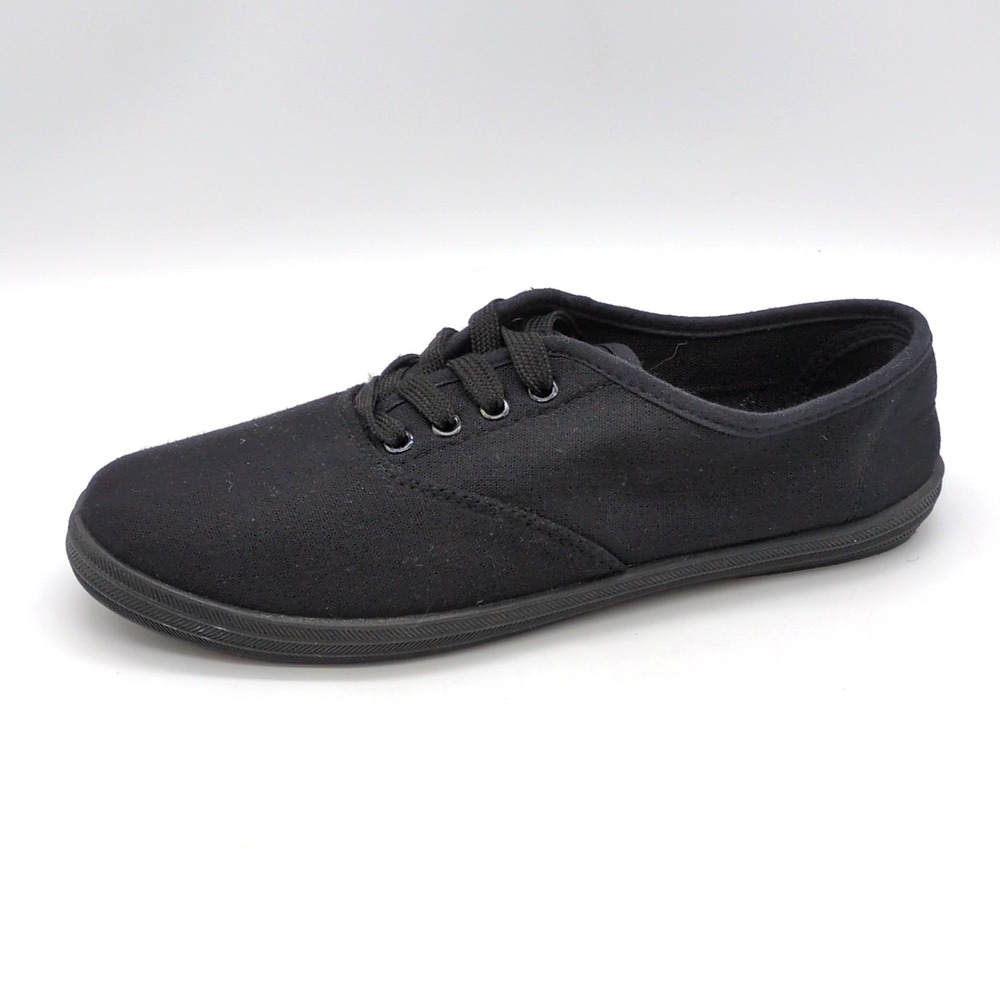 Bobbie Brooks Sneakers Womens Black 9 Tennis Shoes Canvas Walking Comfort NEW